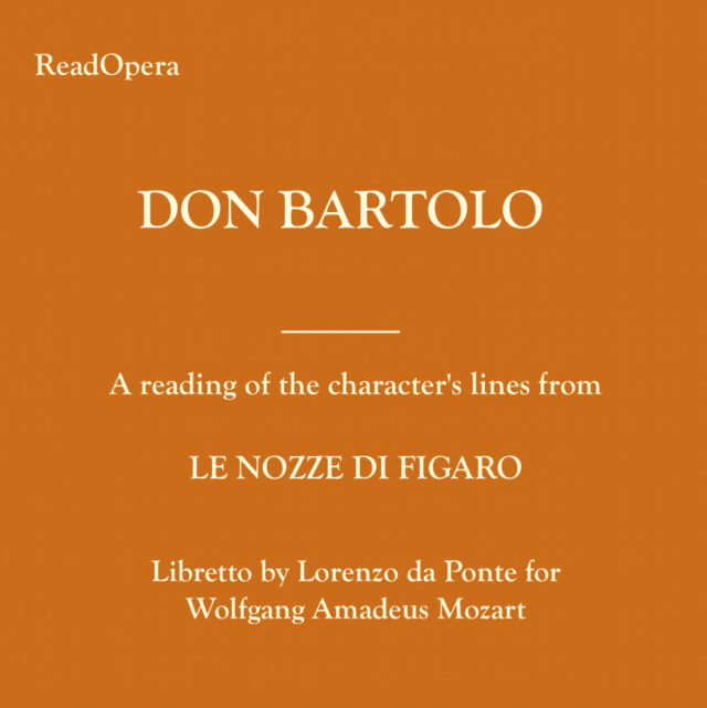 DON BARTOLO – Le nozze di Figaro – Mozart